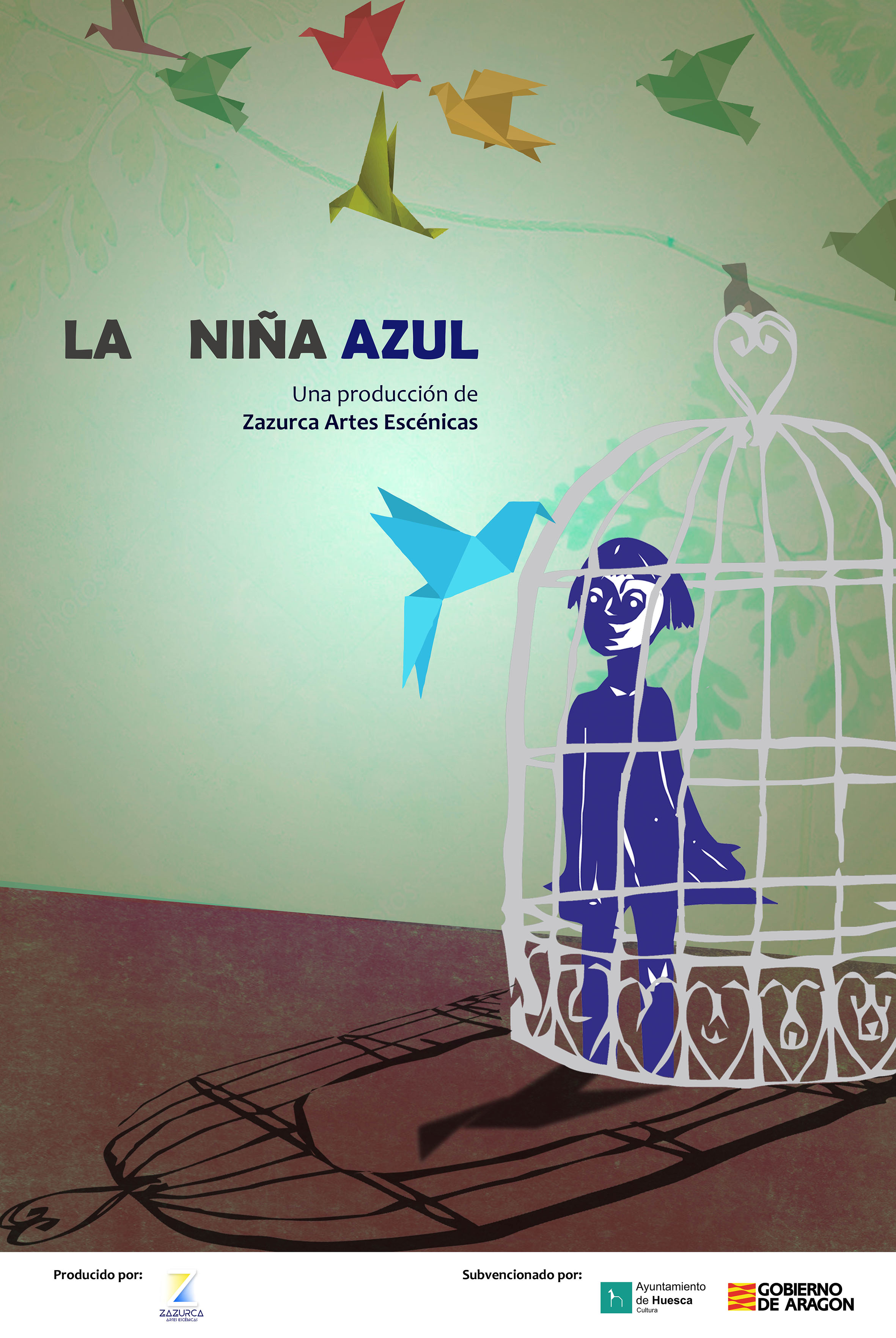 Cartel LA NIÑA AZUL (Diseño: Agustín Pardo)